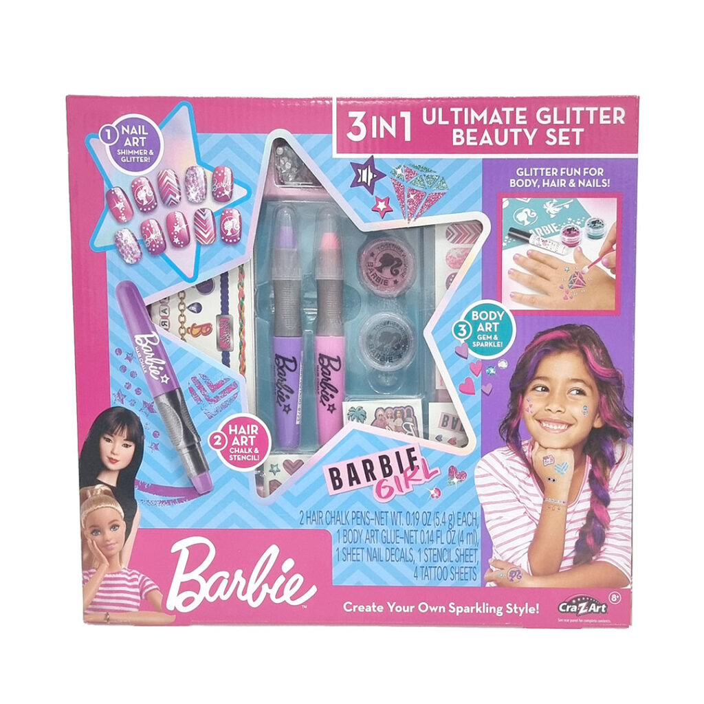 Barbie 3 in 1 Ultimate Glitter Beauty Set – Toy Triangle